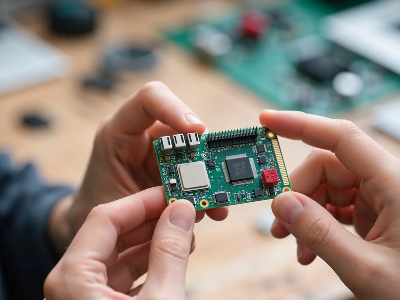 R&D engineers assembling an RFID control board in the lab